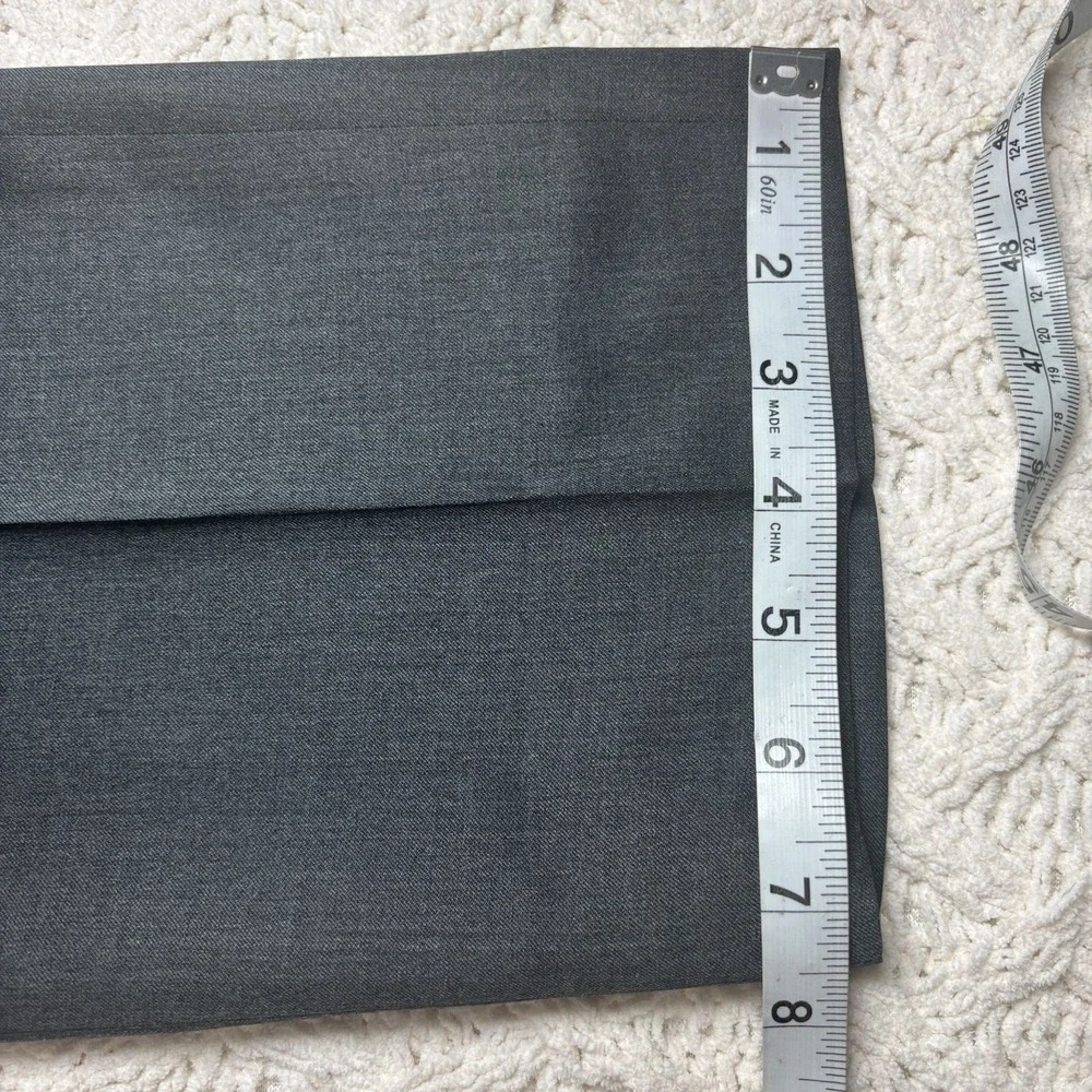 Ermenegildo Zegna Mens Wool Micronsphere‎ Gray Dress Pants Size 52R 36x30.5